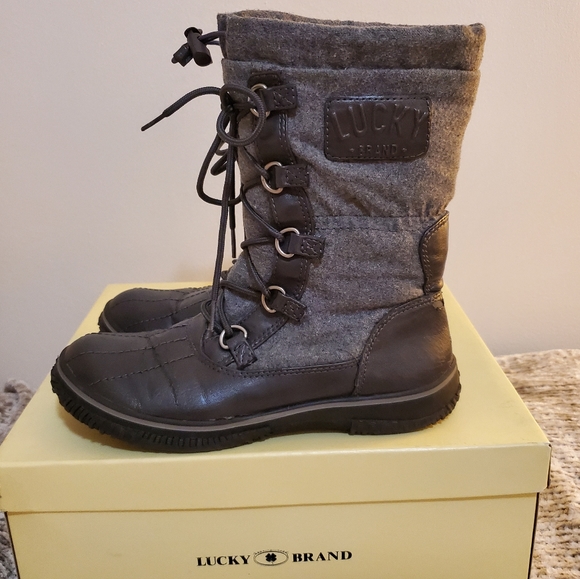 Lucky Brand Shoes - Lucky Brand Hermosa Iron Grey Boots